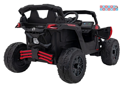 Buggy Maverick ATV CAN-AM na akumulator - czerwony, 4x200W 24V/5Ah, pilot, EVA, pokrowiec, LED, MP3, BT [CA003]