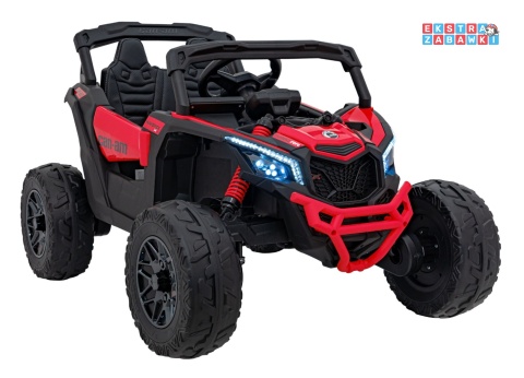 Buggy Maverick ATV CAN-AM na akumulator - czerwony, 4x200W 24V/5Ah, pilot, EVA, pokrowiec, LED, MP3, BT [CA003]