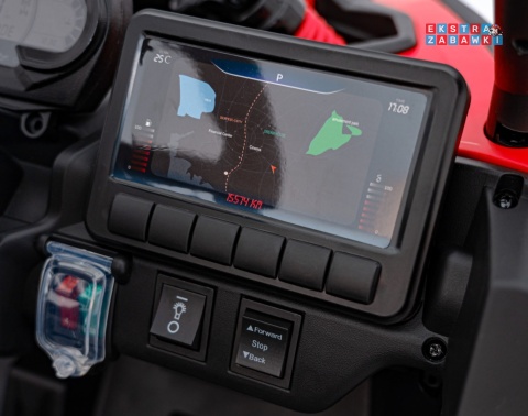 Buggy Maverick ATV CAN-AM na akumulator - czerwony, 4x200W 24V/5Ah, pilot, EVA, pokrowiec, LED, MP3, BT [CA003]