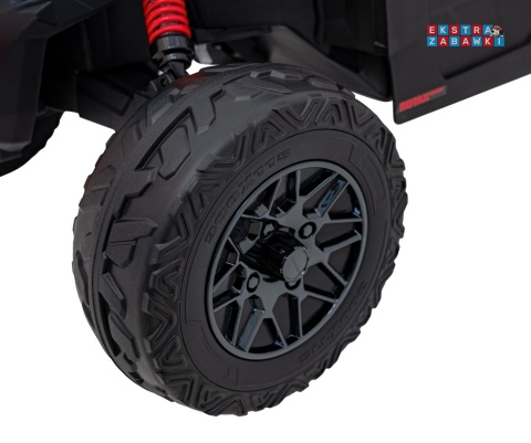 Buggy Maverick ATV CAN-AM na akumulator - czerwony, 4x200W 24V/5Ah, pilot, EVA, pokrowiec, LED, MP3, BT [CA003]