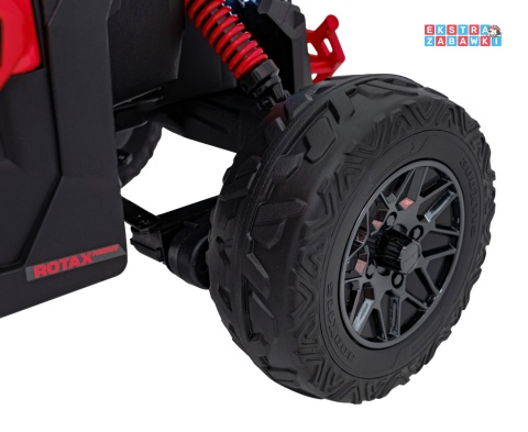 Buggy Maverick ATV CAN-AM na akumulator - czerwony, 4x200W 24V/5Ah, pilot, EVA, pokrowiec, LED, MP3, BT [CA003]