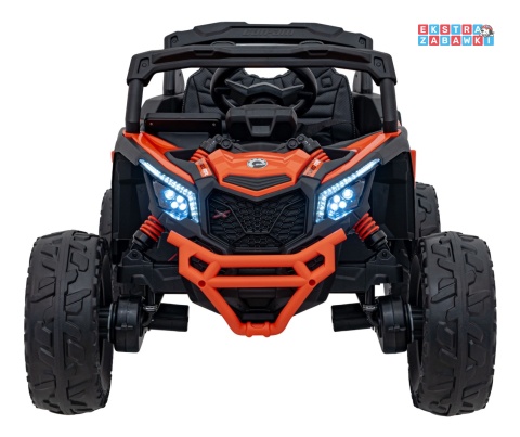 Buggy Maverick ATV CAN-AM na akumulator - pomarańczowy, 4x200W 24V/5Ah, pilot, EVA, pokrowiec, LED, MP3, BT [CA003]