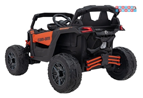 Buggy Maverick ATV CAN-AM na akumulator - pomarańczowy, 4x200W 24V/5Ah, pilot, EVA, pokrowiec, LED, MP3, BT [CA003]