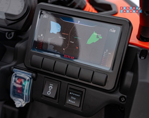 Buggy Maverick ATV CAN-AM na akumulator - pomarańczowy, 4x200W 24V/5Ah, pilot, EVA, pokrowiec, LED, MP3, BT [CA003]