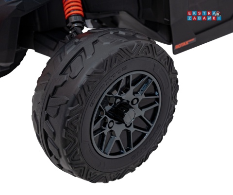 Buggy Maverick ATV CAN-AM na akumulator - pomarańczowy, 4x200W 24V/5Ah, pilot, EVA, pokrowiec, LED, MP3, BT [CA003]