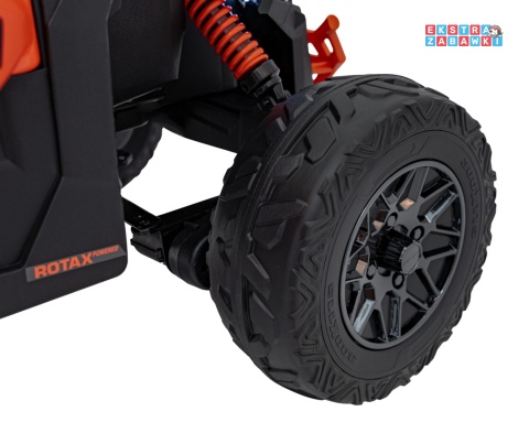 Buggy Maverick ATV CAN-AM na akumulator - pomarańczowy, 4x200W 24V/5Ah, pilot, EVA, pokrowiec, LED, MP3, BT [CA003]