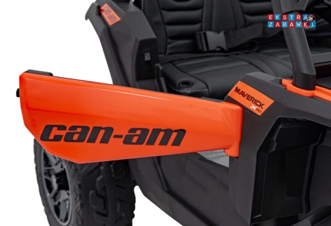 Buggy Maverick ATV CAN-AM na akumulator - pomarańczowy, 4x200W 24V/5Ah, pilot, EVA, pokrowiec, LED, MP3, BT [CA003]