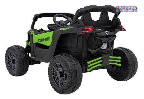 Buggy Maverick ATV CAN-AM na akumulator - zielony, 4x200W 24V/5Ah, pilot, EVA, pokrowiec, LED, MP3, BT [CA003]