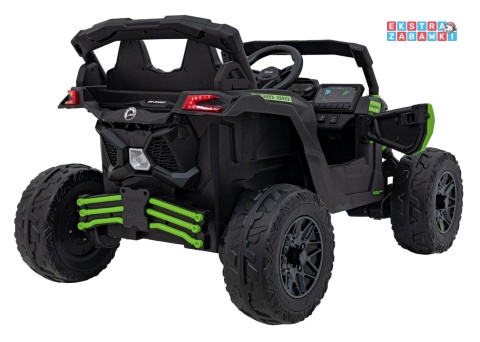 Buggy Maverick ATV CAN-AM na akumulator - zielony, 4x200W 24V/5Ah, pilot, EVA, pokrowiec, LED, MP3, BT [CA003]