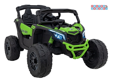 Buggy Maverick ATV CAN-AM na akumulator - zielony, 4x200W 24V/5Ah, pilot, EVA, pokrowiec, LED, MP3, BT [CA003]