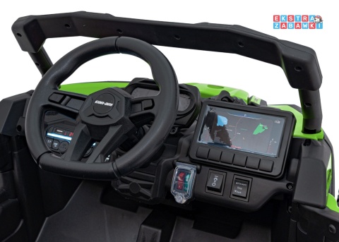 Buggy Maverick ATV CAN-AM na akumulator - zielony, 4x200W 24V/5Ah, pilot, EVA, pokrowiec, LED, MP3, BT [CA003]