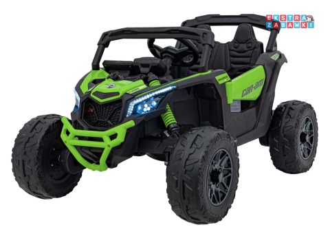 Buggy Maverick ATV CAN-AM na akumulator - zielony, 4x200W 24V/5Ah, pilot, EVA, pokrowiec, LED, MP3, BT [CA003]