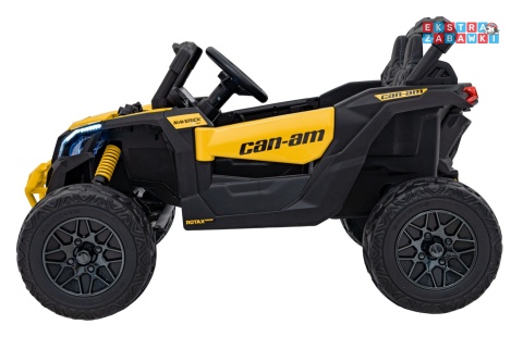 Buggy Maverick ATV CAN-AM na akumulator - żółty, 4x200W 24V/5Ah, pilot, EVA, pokrowiec, LED, MP3, BT [CA003]