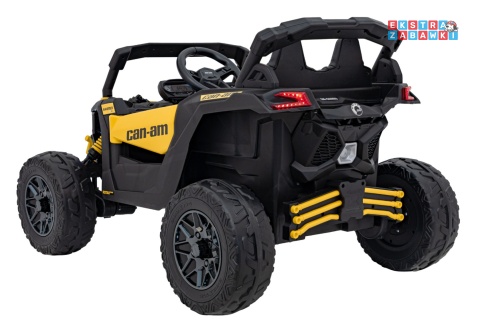 Buggy Maverick ATV CAN-AM na akumulator - żółty, 4x200W 24V/5Ah, pilot, EVA, pokrowiec, LED, MP3, BT [CA003]