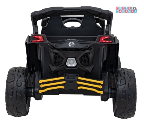 Buggy Maverick ATV CAN-AM na akumulator - żółty, 4x200W 24V/5Ah, pilot, EVA, pokrowiec, LED, MP3, BT [CA003]