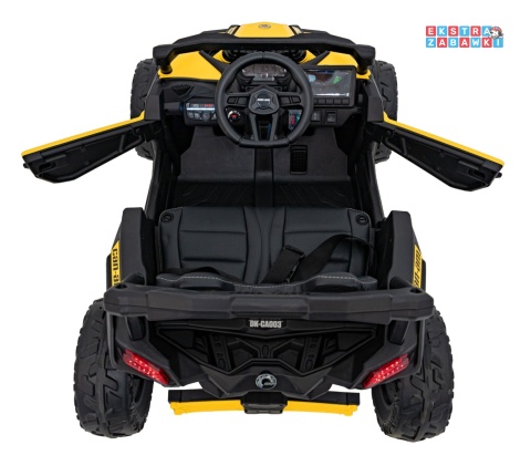 Buggy Maverick ATV CAN-AM na akumulator - żółty, 4x200W 24V/5Ah, pilot, EVA, pokrowiec, LED, MP3, BT [CA003]