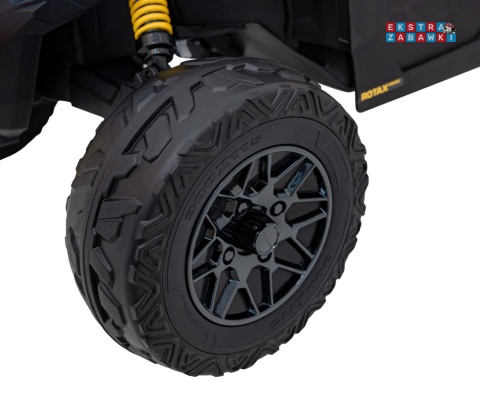 Buggy Maverick ATV CAN-AM na akumulator - żółty, 4x200W 24V/5Ah, pilot, EVA, pokrowiec, LED, MP3, BT [CA003]