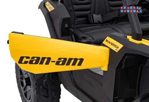 Buggy Maverick ATV CAN-AM na akumulator - żółty, 4x200W 24V/5Ah, pilot, EVA, pokrowiec, LED, MP3, BT [CA003]