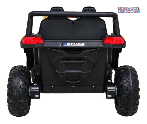 Buggy UTV Racing na akumulator - złoty, 4x45W 12V/10Ah, pilot, panel muzyczny, LED, EVA, wolny start [A036]