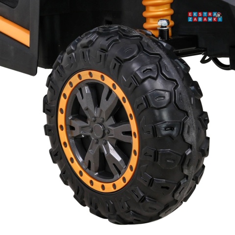 Buggy UTV Racing na akumulator - złoty, 4x45W 12V/10Ah, pilot, panel muzyczny, LED, EVA, wolny start [A036]