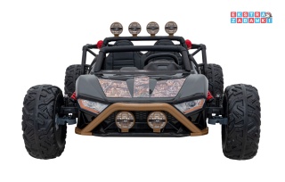Buggy Racing 5 dwuosobowy na akumulator - czarny, 2x200W 24V/7Ah, pilot, panel audio, LED, wolny start [JS3168]