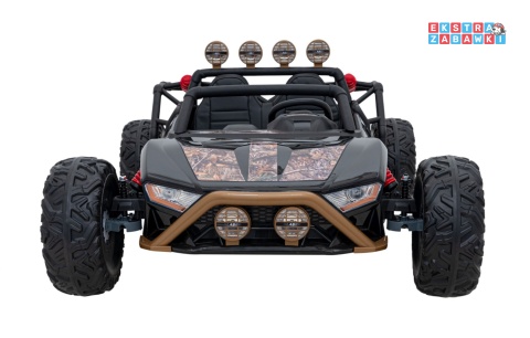 Buggy Racing 5 dwuosobowy na akumulator - czarny, 2x200W 24V/7Ah, pilot, panel audio, LED, wolny start [JS3168]