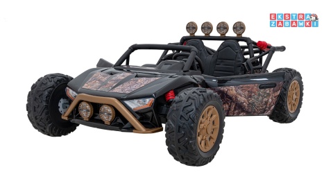 Buggy Racing 5 dwuosobowy na akumulator - czarny, 2x200W 24V/7Ah, pilot, panel audio, LED, wolny start [JS3168]