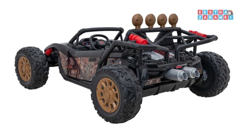 Buggy Racing 5 dwuosobowy na akumulator - czarny, 2x200W 24V/7Ah, pilot, panel audio, LED, wolny start [JS3168]