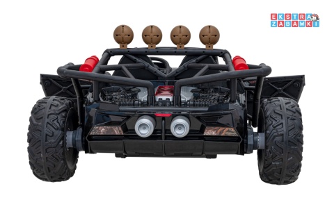 Buggy Racing 5 dwuosobowy na akumulator - czarny, 2x200W 24V/7Ah, pilot, panel audio, LED, wolny start [JS3168]