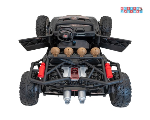 Buggy Racing 5 dwuosobowy na akumulator - czarny, 2x200W 24V/7Ah, pilot, panel audio, LED, wolny start [JS3168]