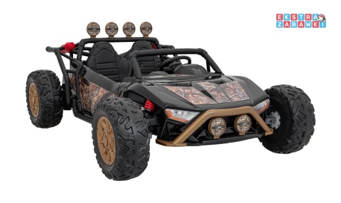 Buggy Racing 5 dwuosobowy na akumulator - czarny, 2x200W 24V/7Ah, pilot, panel audio, LED, wolny start [JS3168]