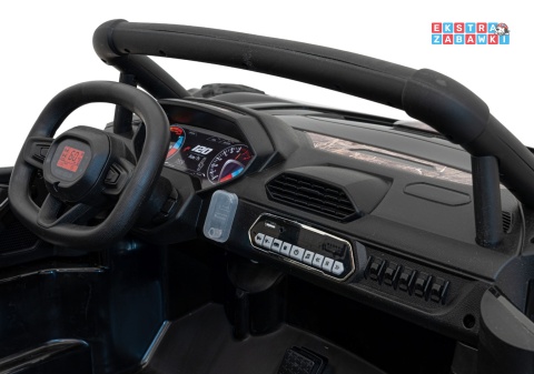 Buggy Racing 5 dwuosobowy na akumulator - czarny, 2x200W 24V/7Ah, pilot, panel audio, LED, wolny start [JS3168]