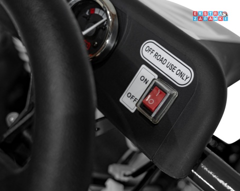 Gokart Mud Monster na akumulator - czarny, 1x1000W 48V/20Ah, koła pompowane, sportowe siedzenie z pasami [GK008E]