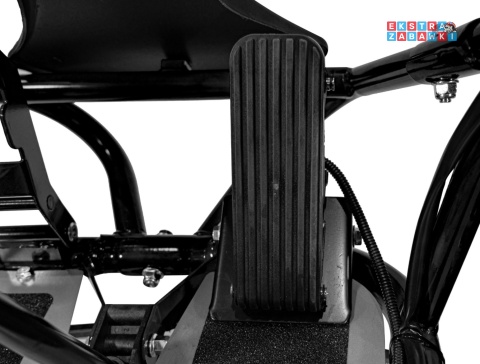 Gokart Mud Monster na akumulator - czarny, 1x1000W 48V/20Ah, koła pompowane, sportowe siedzenie z pasami [GK008E]