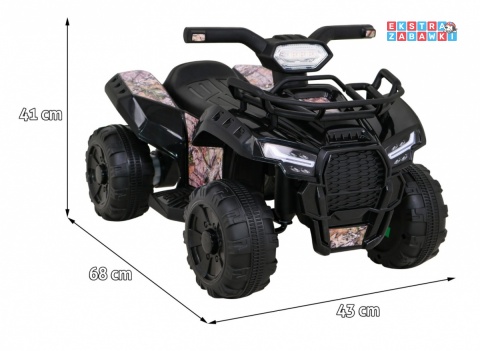 Quad Storm na akumulator - czarny, 1x25W 6V/4.5Ah, radio, MP3, USB, LED [JS320]