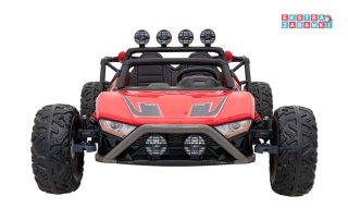 Buggy Racing 5 dwuosobowy na akumulator - czerwony, 2x200W 24V/7Ah, pilot, panel audio, LED, wolny start [JS3168]