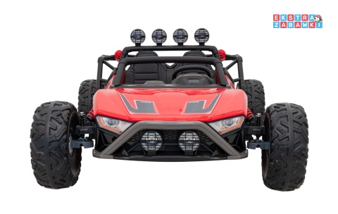 Buggy Racing 5 dwuosobowy na akumulator - czerwony, 2x200W 24V/7Ah, pilot, panel audio, LED, wolny start [JS3168]