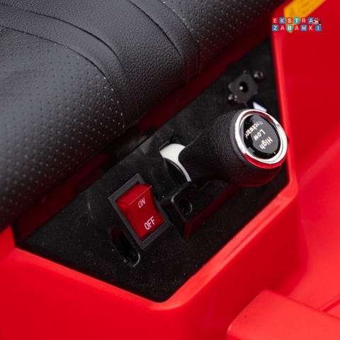 Buggy Racing 5 dwuosobowy na akumulator - czerwony, 2x200W 24V/7Ah, pilot, panel audio, LED, wolny start [JS3168]