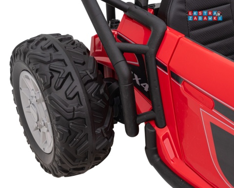 Buggy Racing 5 dwuosobowy na akumulator - czerwony, 2x200W 24V/7Ah, pilot, panel audio, LED, wolny start [JS3168]