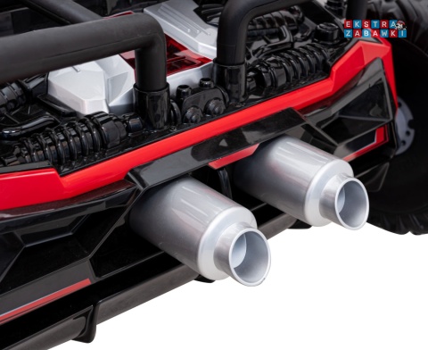 Buggy Racing 5 dwuosobowy na akumulator - czerwony, 2x200W 24V/7Ah, pilot, panel audio, LED, wolny start [JS3168]