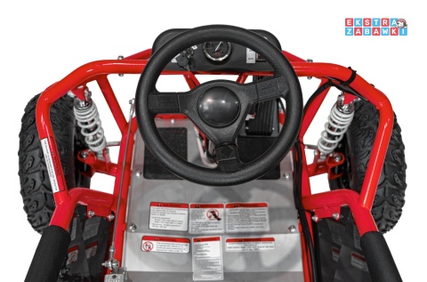 Gokart Mud Monster na akumulator - czerwony, 1x1000W 48V/20Ah, koła pompowane, sportowe siedzenie z pasami [GK008E]