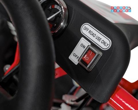 Gokart Mud Monster na akumulator - czerwony, 1x1000W 48V/20Ah, koła pompowane, sportowe siedzenie z pasami [GK008E]