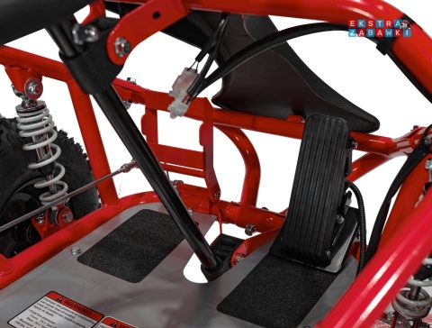 Gokart Mud Monster na akumulator - czerwony, 1x1000W 48V/20Ah, koła pompowane, sportowe siedzenie z pasami [GK008E]