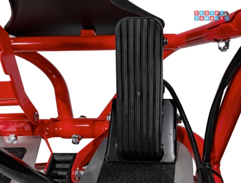 Gokart Mud Monster na akumulator - czerwony, 1x1000W 48V/20Ah, koła pompowane, sportowe siedzenie z pasami [GK008E]