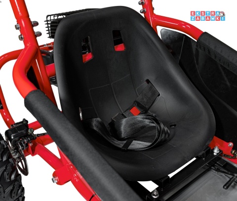 Gokart Mud Monster na akumulator - czerwony, 1x1000W 48V/20Ah, koła pompowane, sportowe siedzenie z pasami [GK008E]