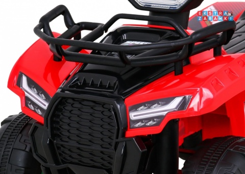 Quad Storm na akumulator - czerwony, 1x25W 6V/4.5Ah, radio, MP3, USB, LED [JS320]