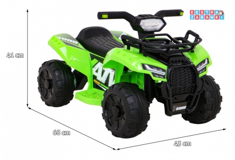 Quad Storm na akumulator - zielony, 1x25W 6V/4.5Ah, radio, MP3, USB, LED [JS320]