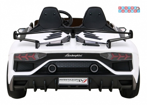 Lamborghini SVJ DRIFT na akumulator - biały, 24V/7Ah, funkcja drift, LED, koła EVA, pilot [SX2028]
