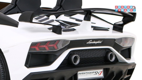 Lamborghini SVJ DRIFT na akumulator - biały, 24V/7Ah, funkcja drift, LED, koła EVA, pilot [SX2028]