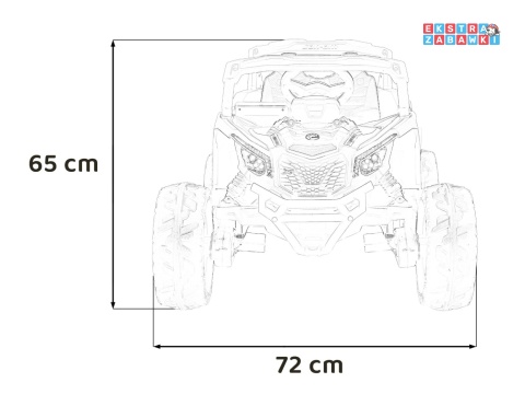 Buggy Maverick ATV CAN-AM na akumulator - niebieski, 4x200W 24V/5Ah, pilot, EVA, pokrowiec, LED, MP3, BT [CA003]